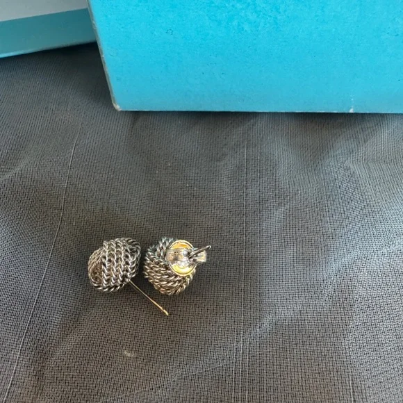 Tiffany & Co. Silver Twist Earrings - Picture 3 of 4